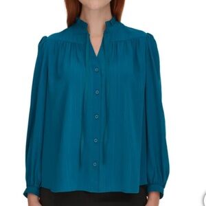 DKNY Lurex Blouse with silver sparkle